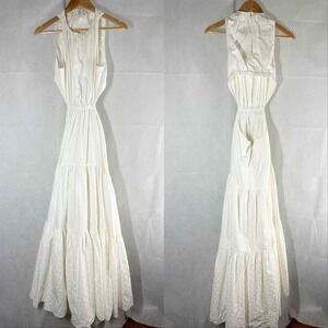 Significant Other Poppy Cut Out Maxi Dress Size US 6 Ivory